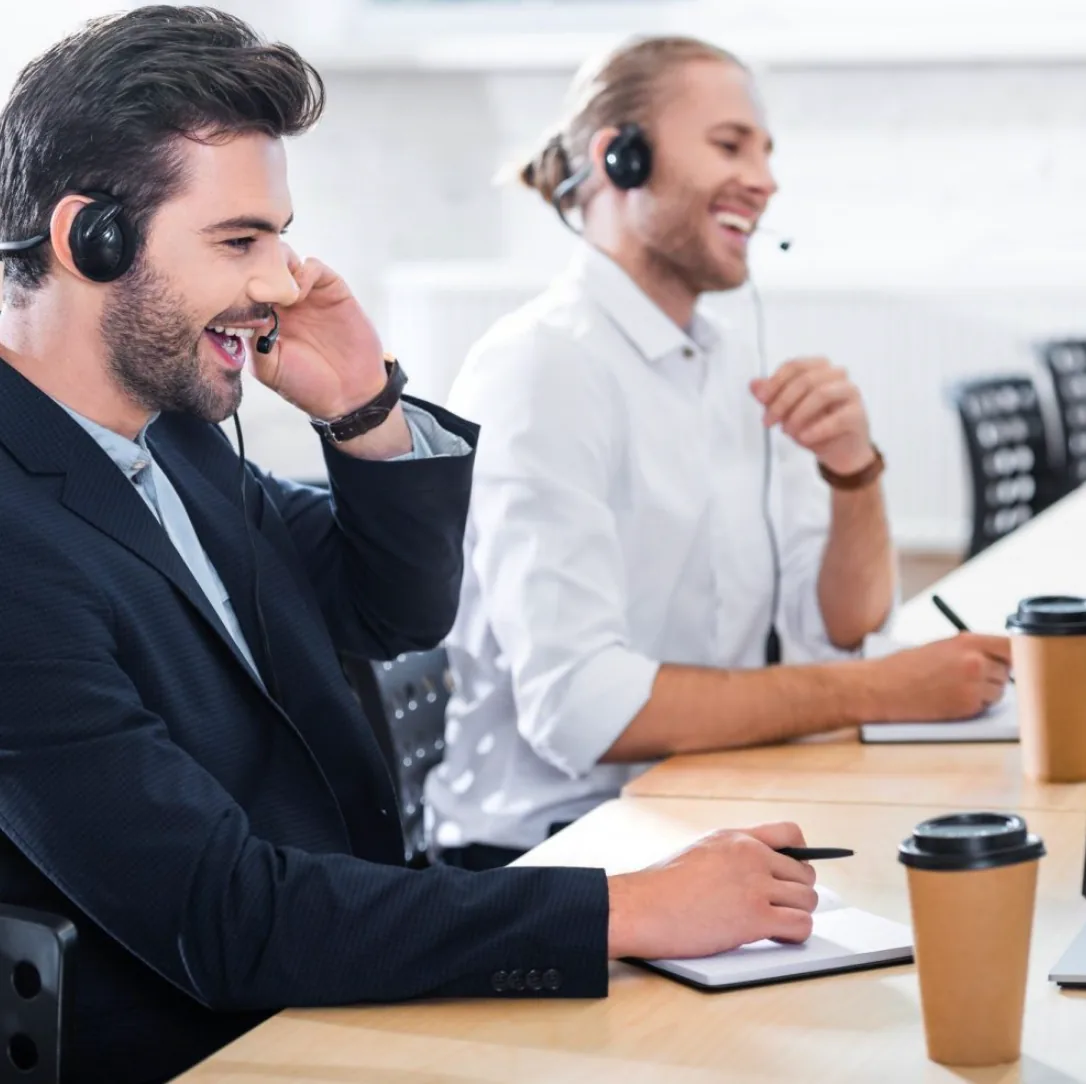 A friendly customer service representative from an off-site BDC for car dealerships